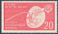 Lunik 2 Hitting Moon East Germany, 1959